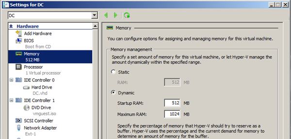 Hyper -V2 ve -V3 Dynamic Memory Karşılaştırması