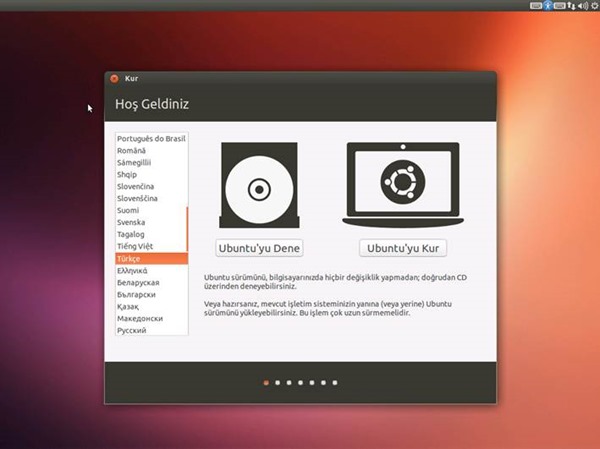 Ubuntu 13.04 Kurulumu