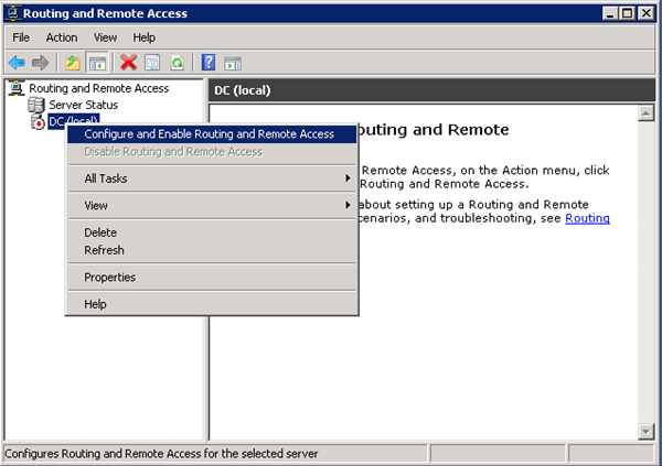 Windows Server 2008 R2 Üzerinde NAT Uygulaması