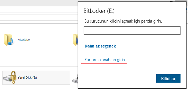 Windows 8.1  BitLocker ile Sürücü Şifreleme