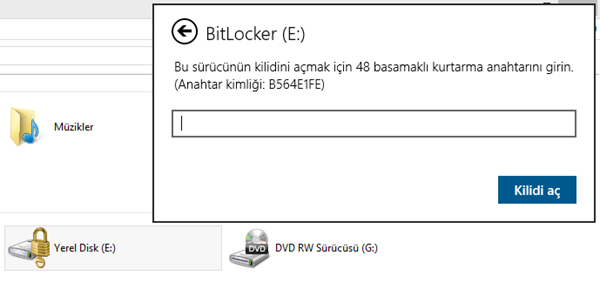Windows 8.1  BitLocker ile Sürücü Şifreleme
