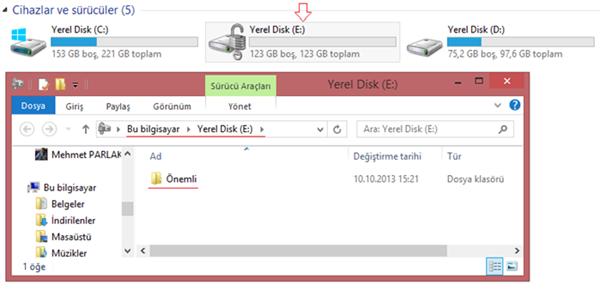 Windows 8.1  BitLocker ile Sürücü Şifreleme