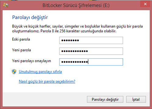 Windows 8.1  BitLocker ile Sürücü Şifreleme