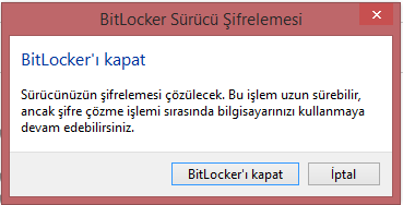 Windows 8.1  BitLocker ile Sürücü Şifreleme