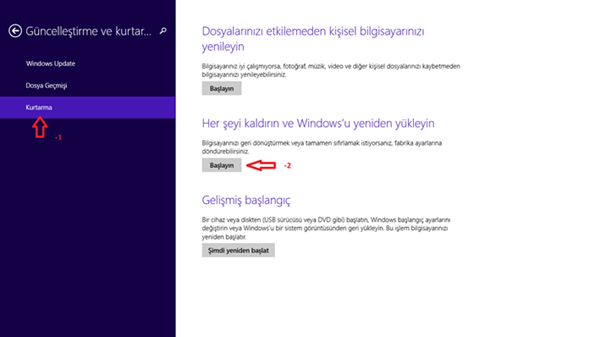 Windows 8.1 Reset Your PC