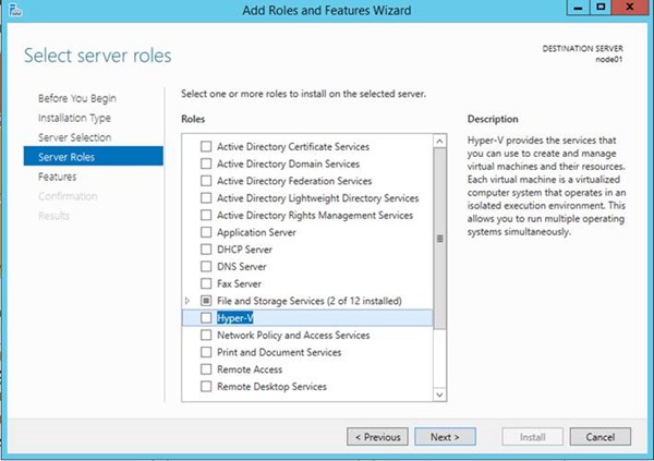 Windows Server 2012 R2 Hyper-V Kurulumu