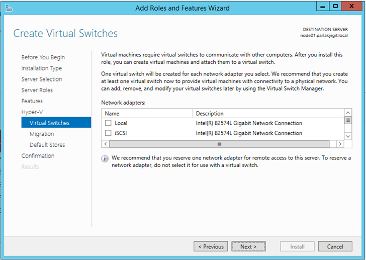 Windows Server 2012 R2 Hyper-V Failover Cluster Kurulum ve Yapılandırma